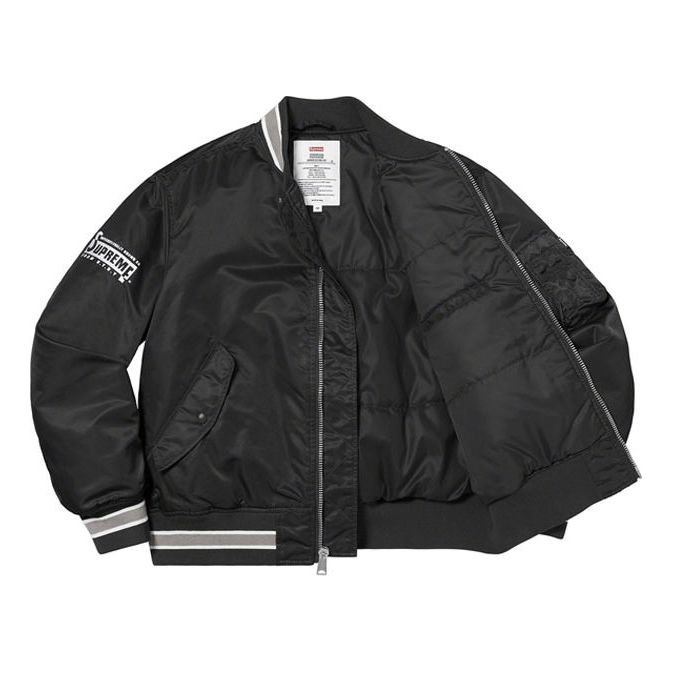Supreme Second To None MA-1 Jacket 'Black White' SUP-SS22-265