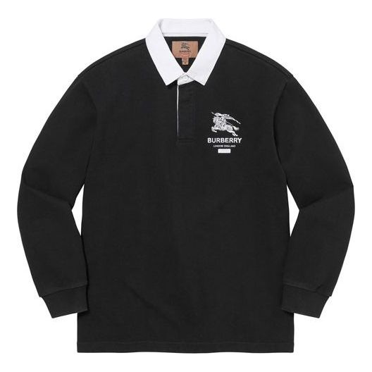 Supreme x Burberry Rugby Polo 'Black White' SUP-SS22-130