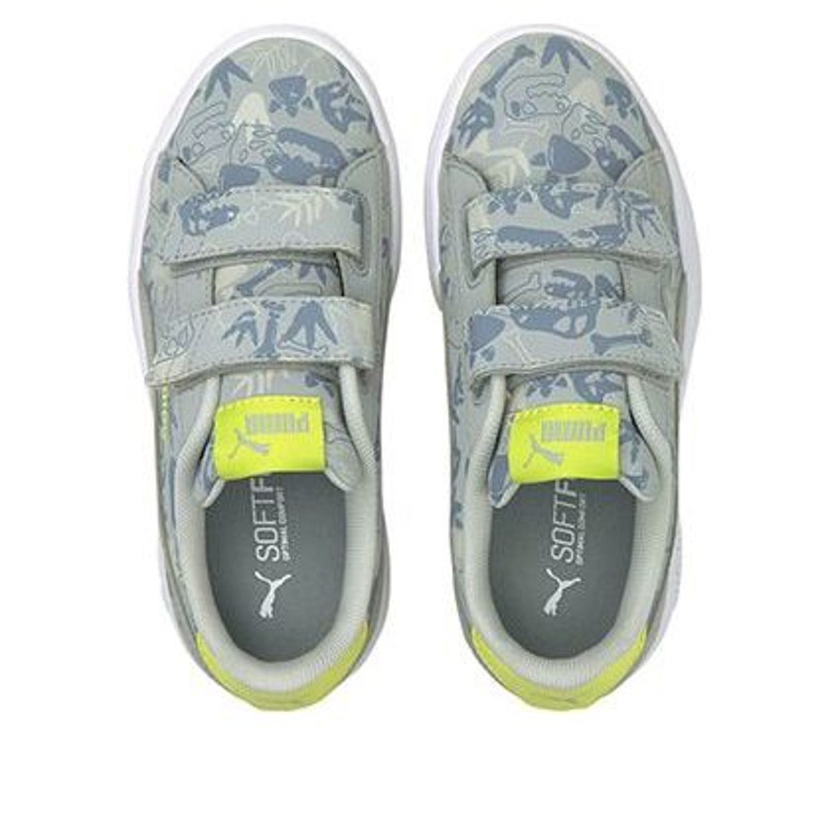 (GS) PUMA Smash V2 'Grey White Green' 368792-02