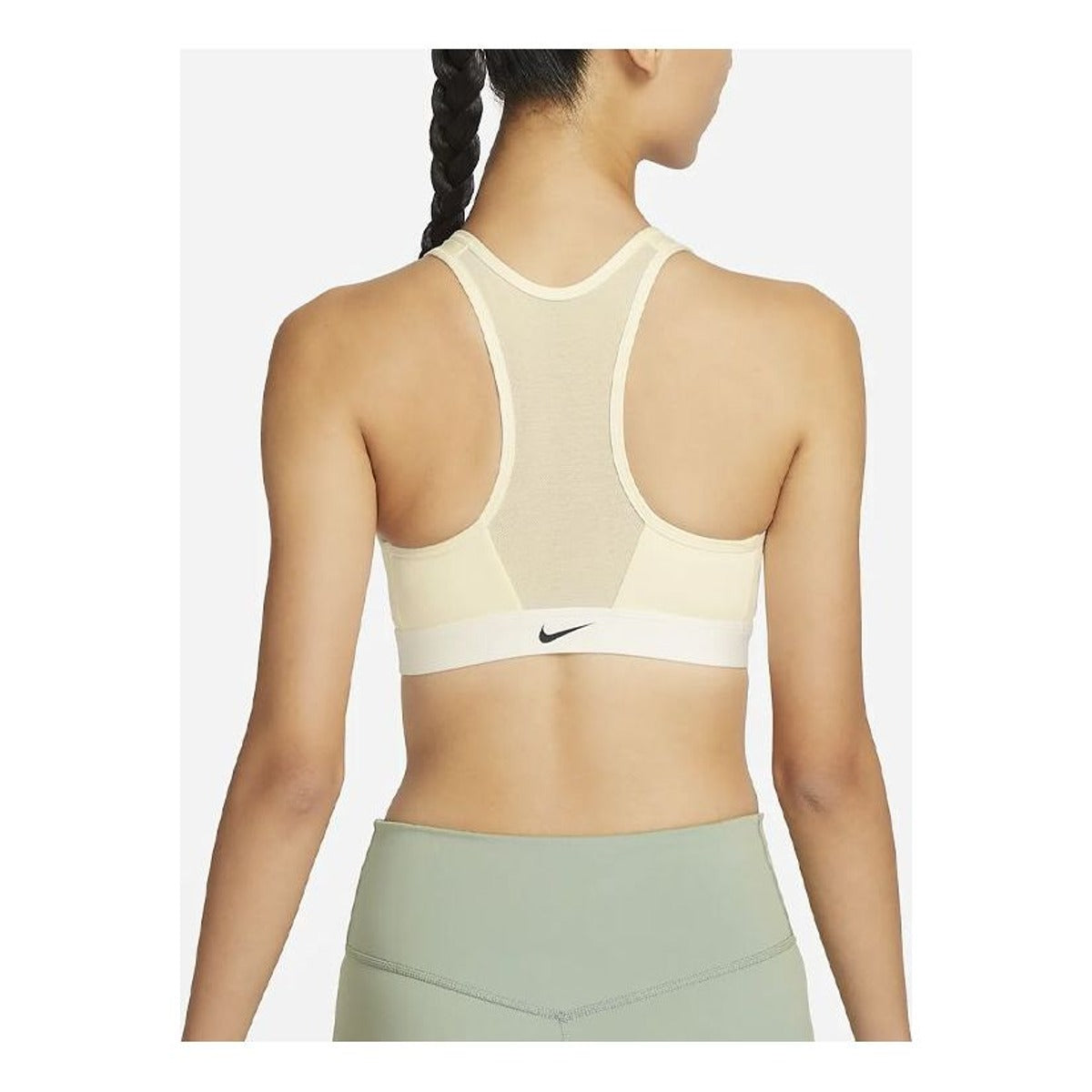 (WMNS) Nike Sportswear Dry Fit Swoosh Zipper Front Bra 'Beige' DD1206-113