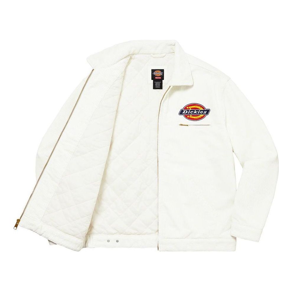Supreme x Dickies Corduroy Work Jacket 'White Black Red' SUP-FW22-712