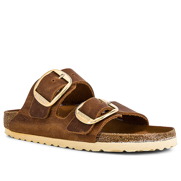 (WMNS) Birkenstock Arizona Big Buckle 'Oiled Leather Cognac' 1011073