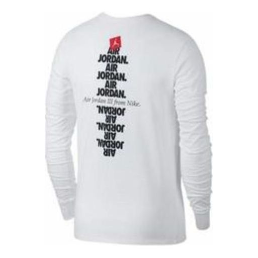Air Jordan Retro 3 Long Sleeve T-Shirt 'White' 943938-100