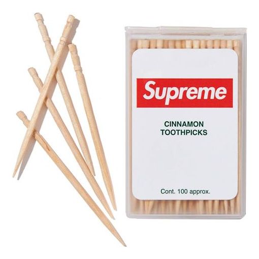Supreme Cinnamon Toothpick (Box Of 100) 'White Red' SUP-FW23-123