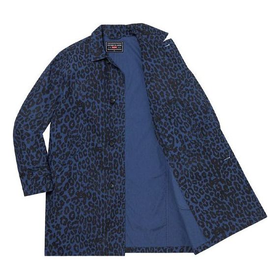 Supreme x HYSTERIC GLAMOUR Leopard Trench 'Navy Black Red' SUP-SS21-545