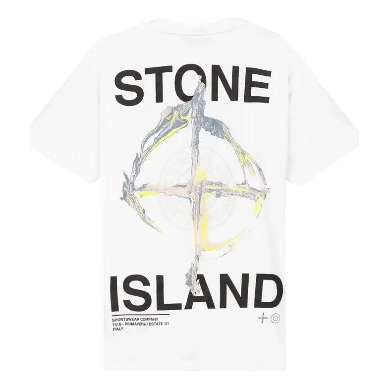 STONE ISLAND Marble Three T-shirt 'White' 74152NS85-V0001