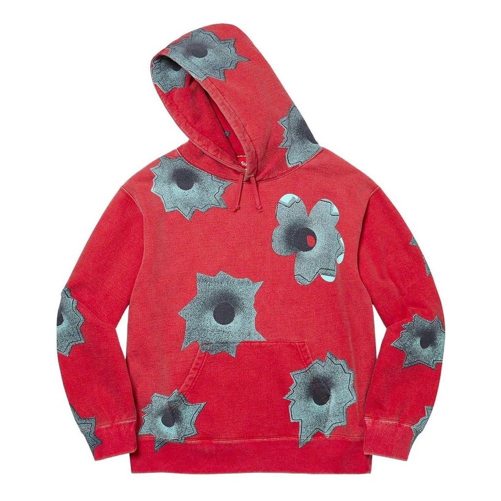 Supreme Nate Lowman Hooded Sweatshirt 'Red Grey' SUP-SS22-175