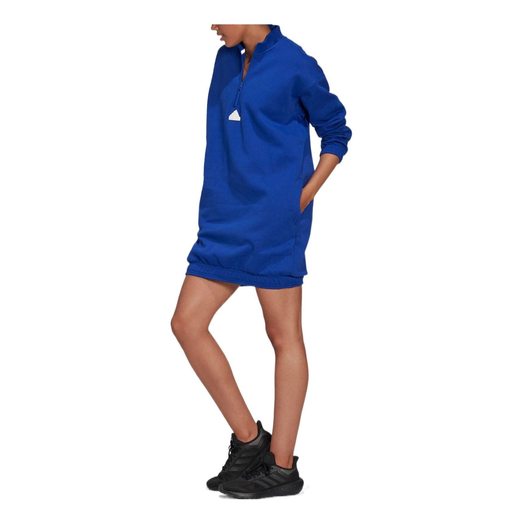 (WMNS) adidas Half-Zip Sweater Dress Asia Sizing 'Blue' HM2894