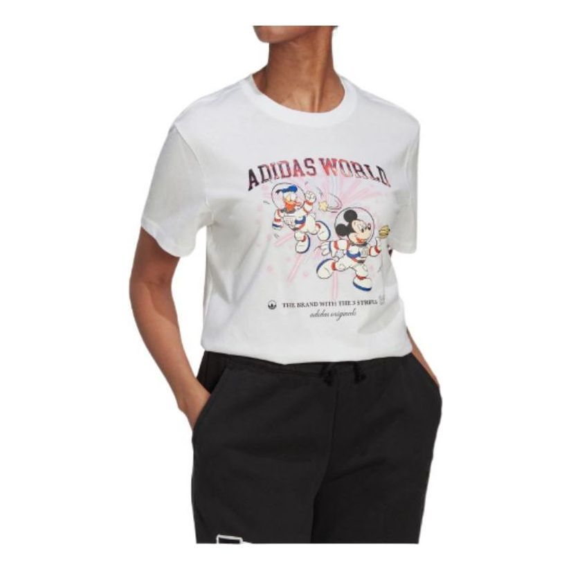 (WMNS) adidas x Disney Graphic T-Shirt Asia Sizing 'White' HL9051