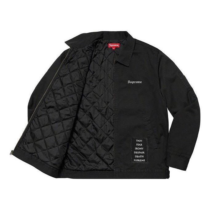 Supreme x The Crow Work Jacket 'Black White' SUP-FW21-178