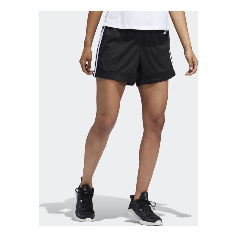 (WMNS) adidas 3-Stripes 5-Inch Mesh Shorts Asia Sizing 'Black White' EB3894