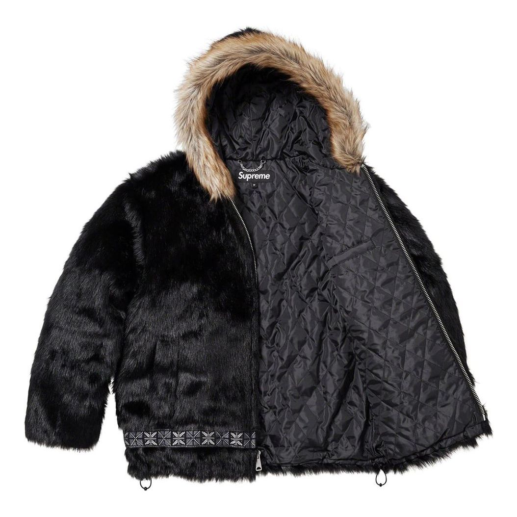 Supreme Faux Fur Parka 'Black' SUP-FW23-220