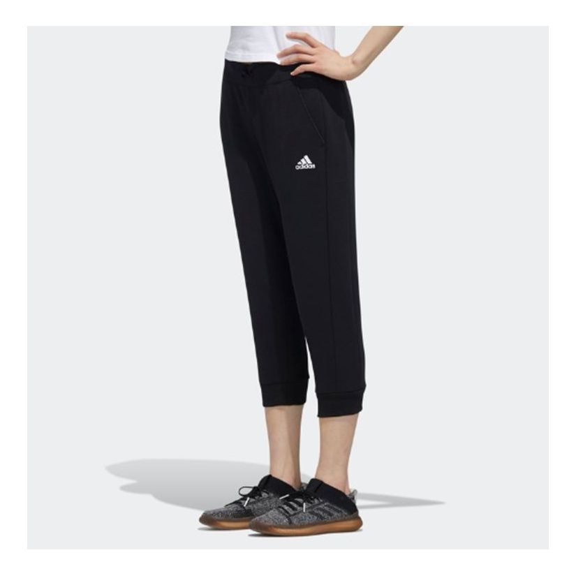 (WMNS) adidas 3/4 Knitted Pants Asia Sizing 'Black' DY8603