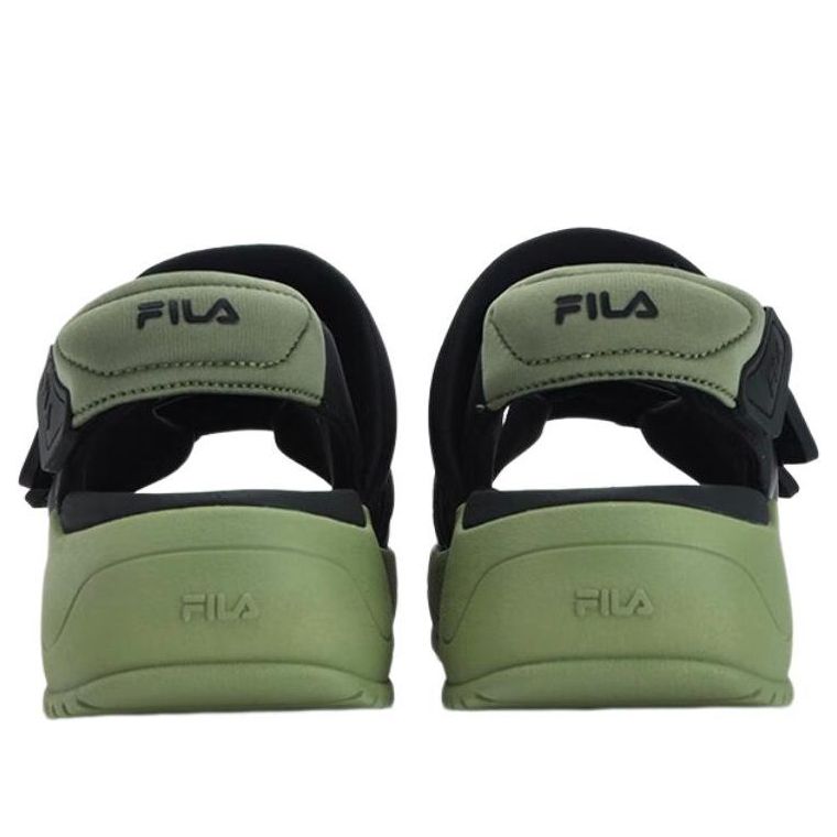 (WMNS) FILA Puff Sandals 'Black Green' F12W321401FBO