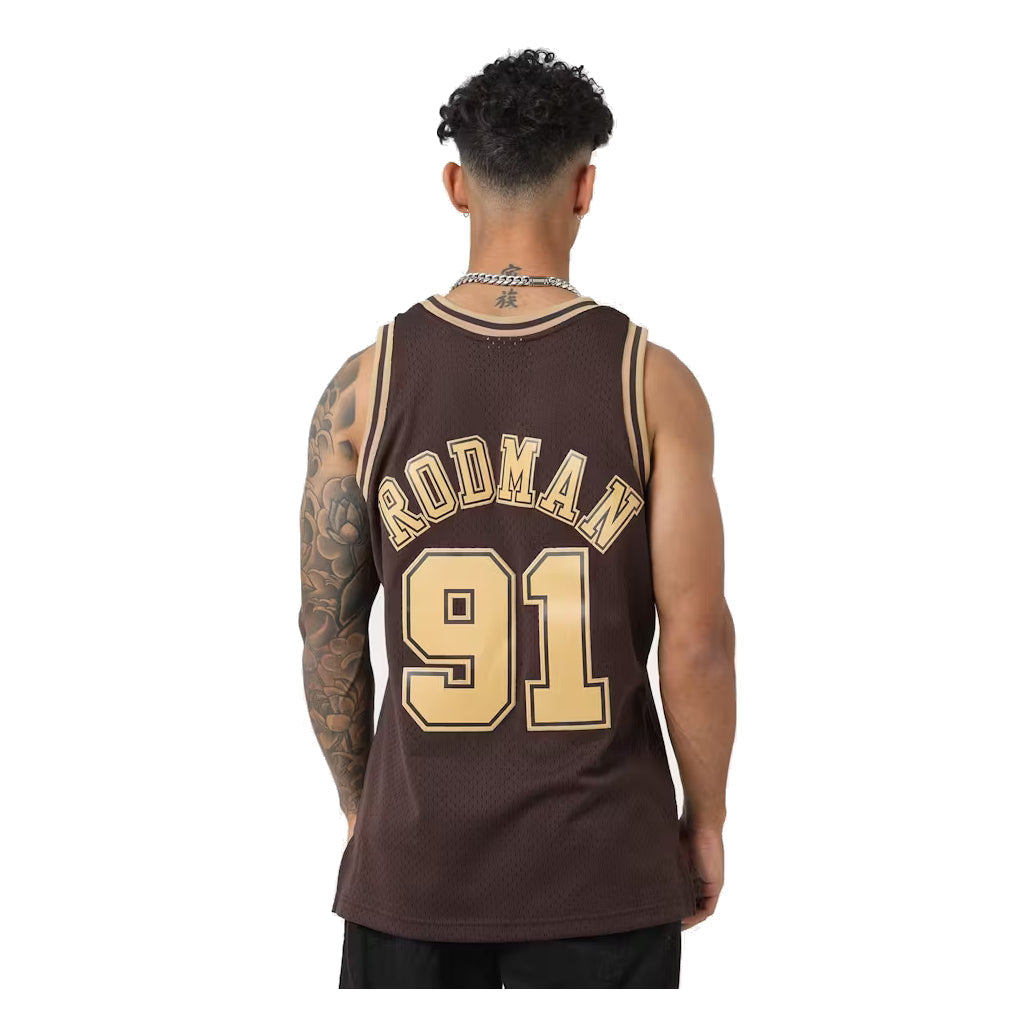 Mitchell & Ness x NBA Chicago Bulls '97-'98 'Dennis Rodman 91' SMJY4313-CBU97DRDBROW