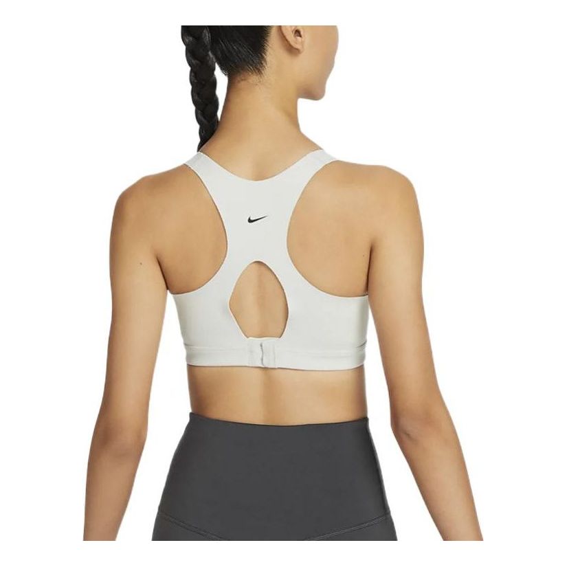 (WMNS) Nike Alpha High Support Padded Zip-Front Sports Bra 'Smoke Grey Jade' DD0437-034