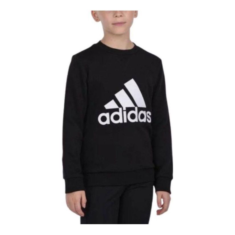 (GS) adidas Essentials Sweatshirt Asia Sizing 'Black White' GN4029