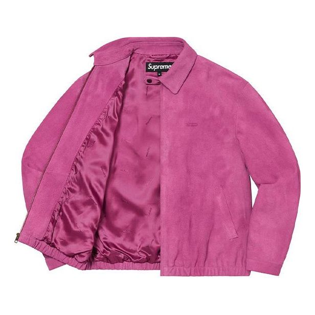 Supreme Suede Harrington Jacket 'Pink' SUP-SS21-598
