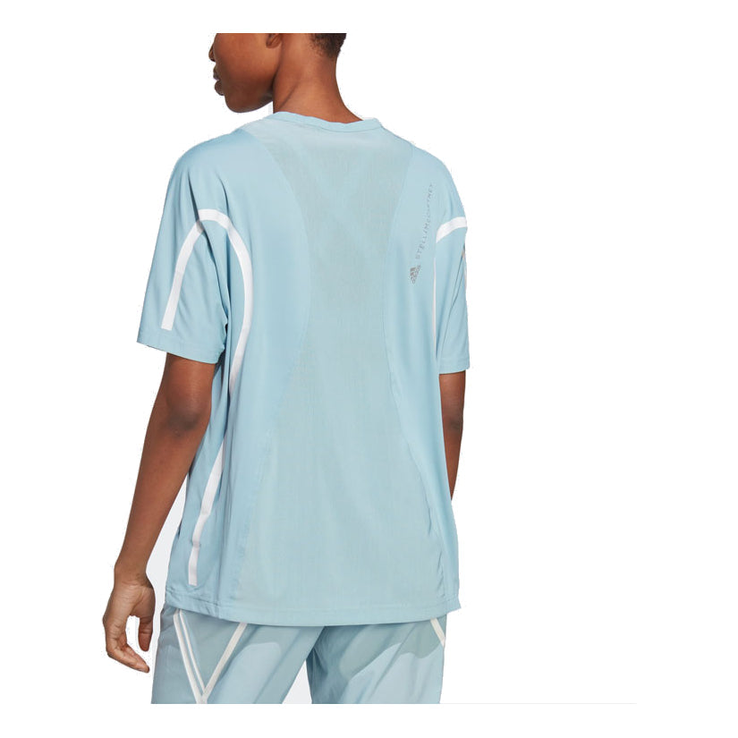 (WMNS) adidas by Stella McCartney TruePace Running Loose T-Shirt Asia Sizing 'Blue White' IC6015