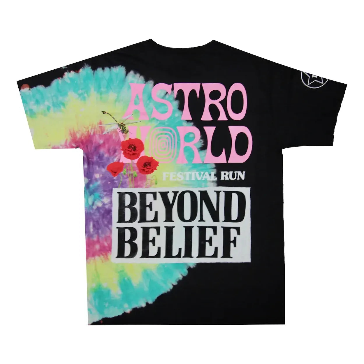 Travis Scott Astroworld Festival Run Tie Dye Tee 'Black' TC-293
