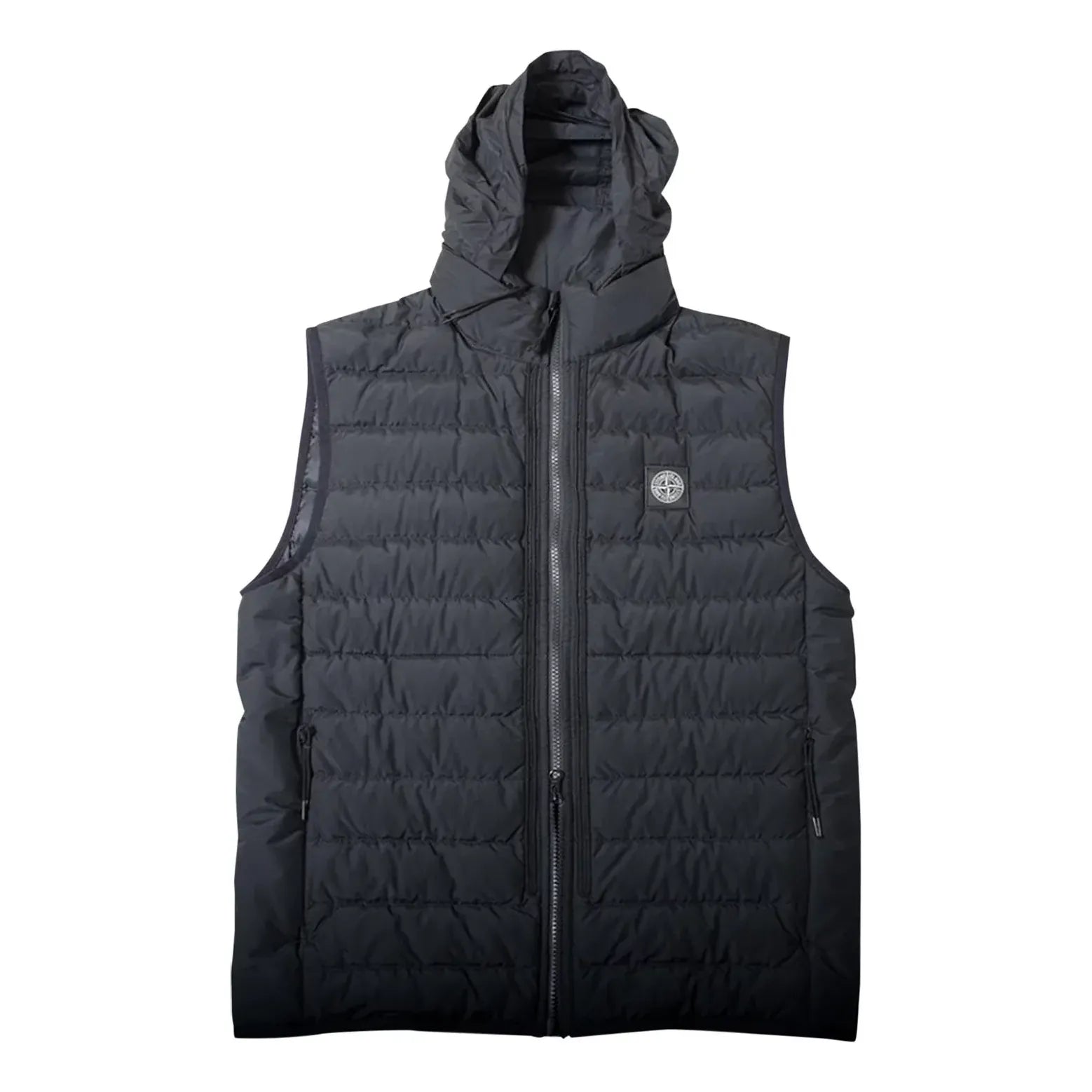 STONE ISLAND Sleeveless Realdown Vests 'Black' 7515G0725-V0029