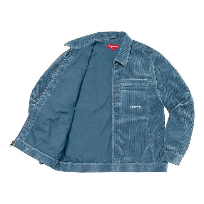 Supreme Corduroy Zip Jacket 'Teal' SUP-FW21-248