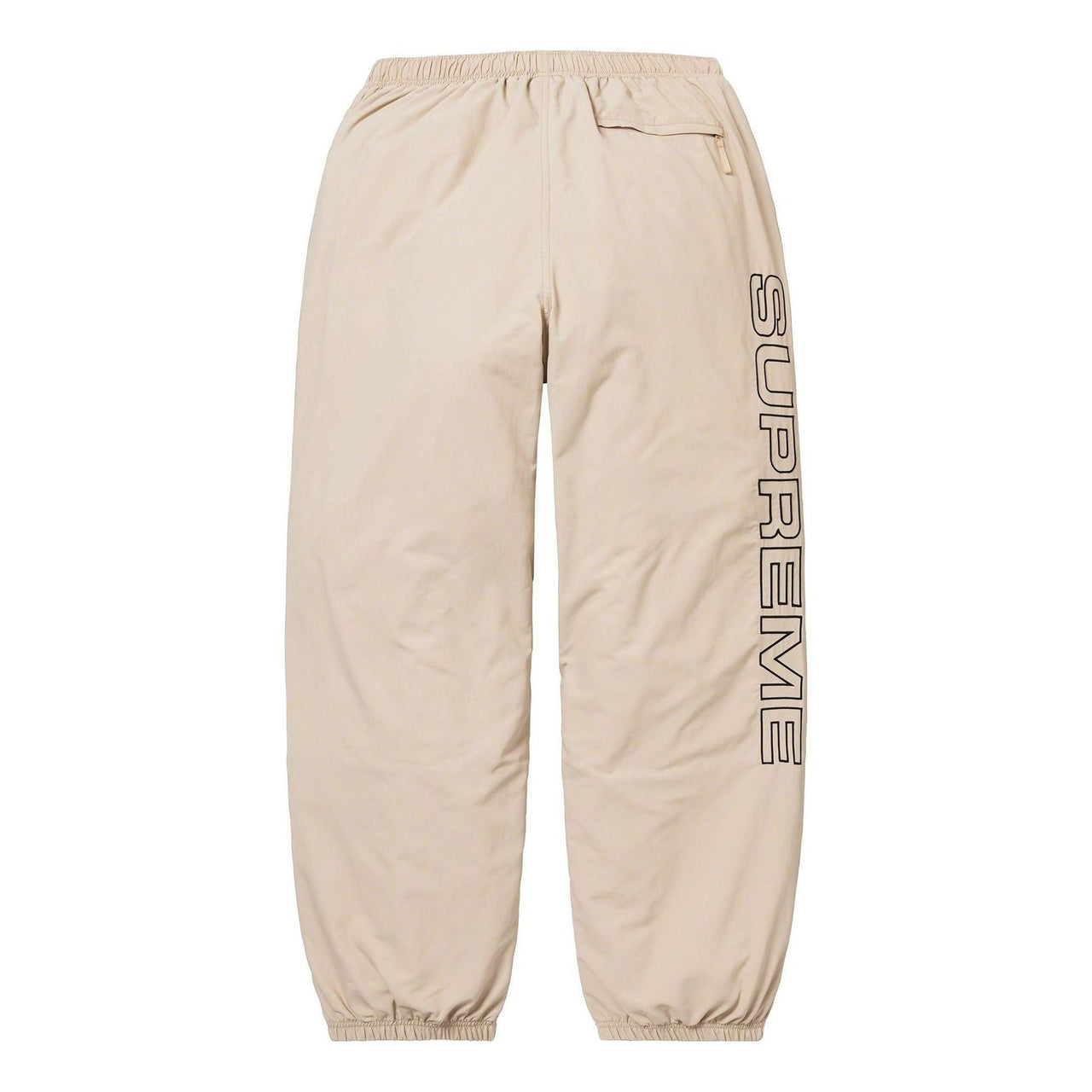 Supreme Spellout Embroidered Track Pants 'Beige Black' SUP-FW23-033