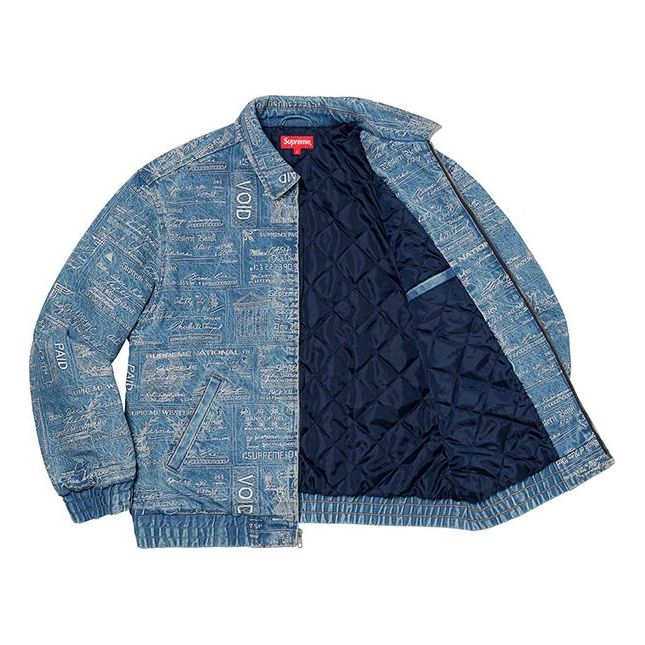 Supreme Checks Embroidered Denim Jacket 'Teal' SUP-SS20-452