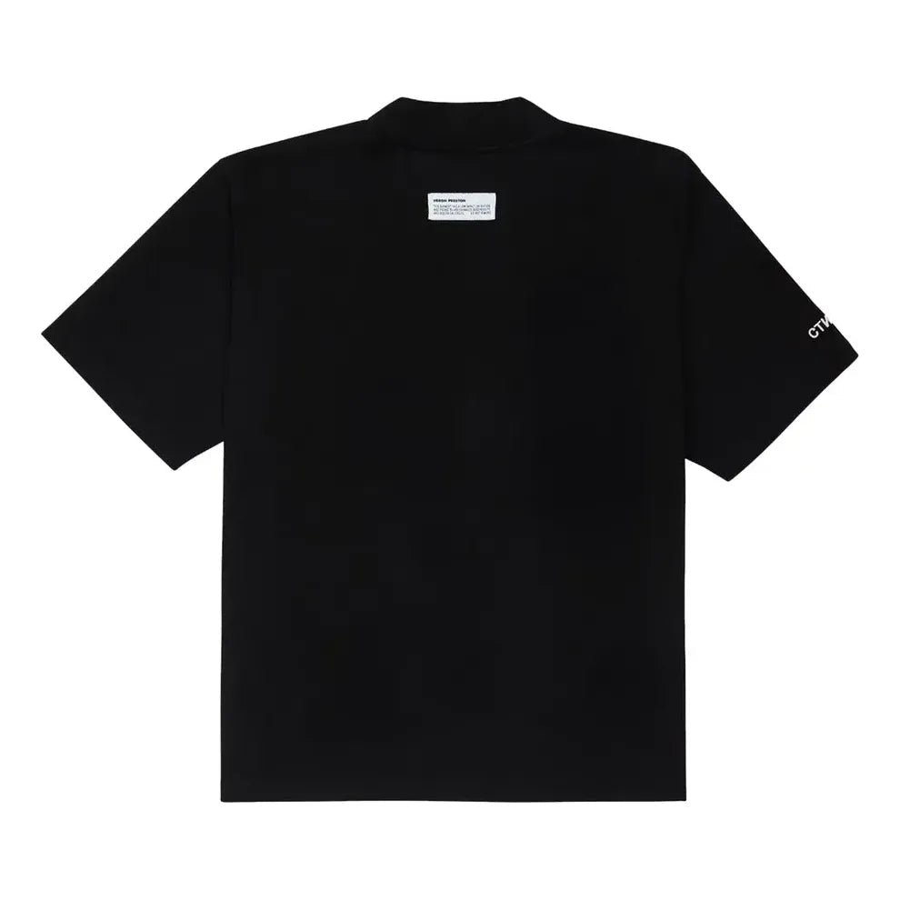 HERON PRESTON SS21 Mock Neck Pocket T-Shirt 'Black White' HMAA024S21JER0011001
