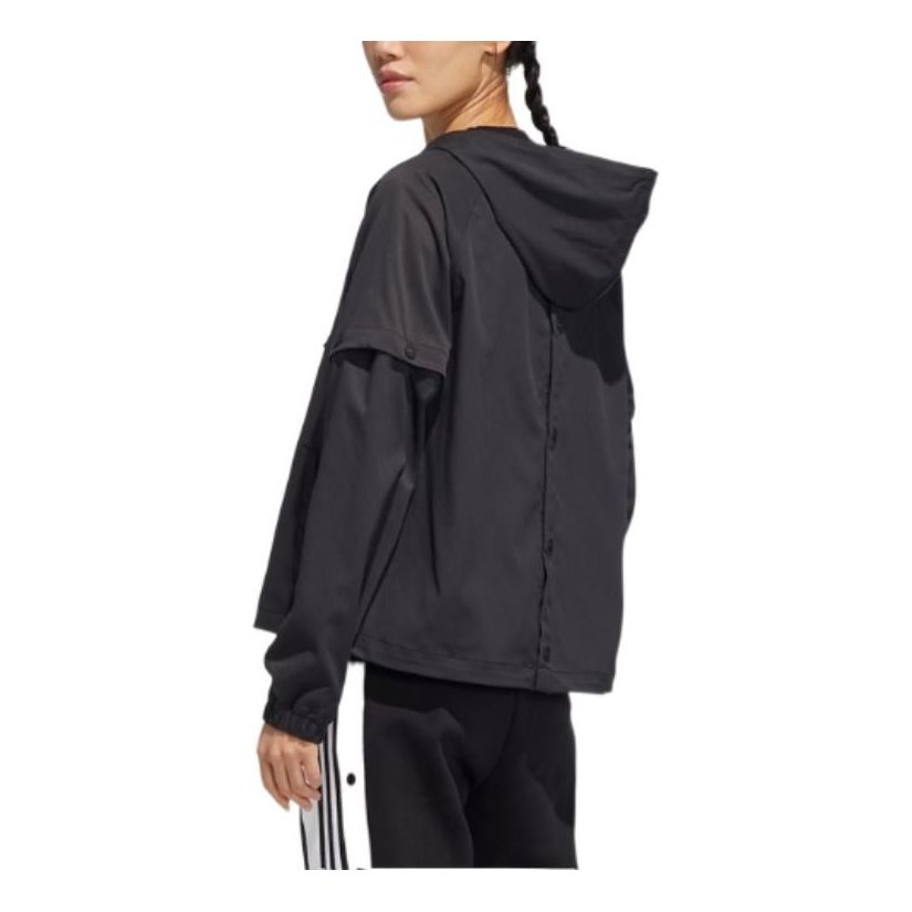 (WMNS) adidas AO Windbreaker Asia Sizing 'Black' HH9458
