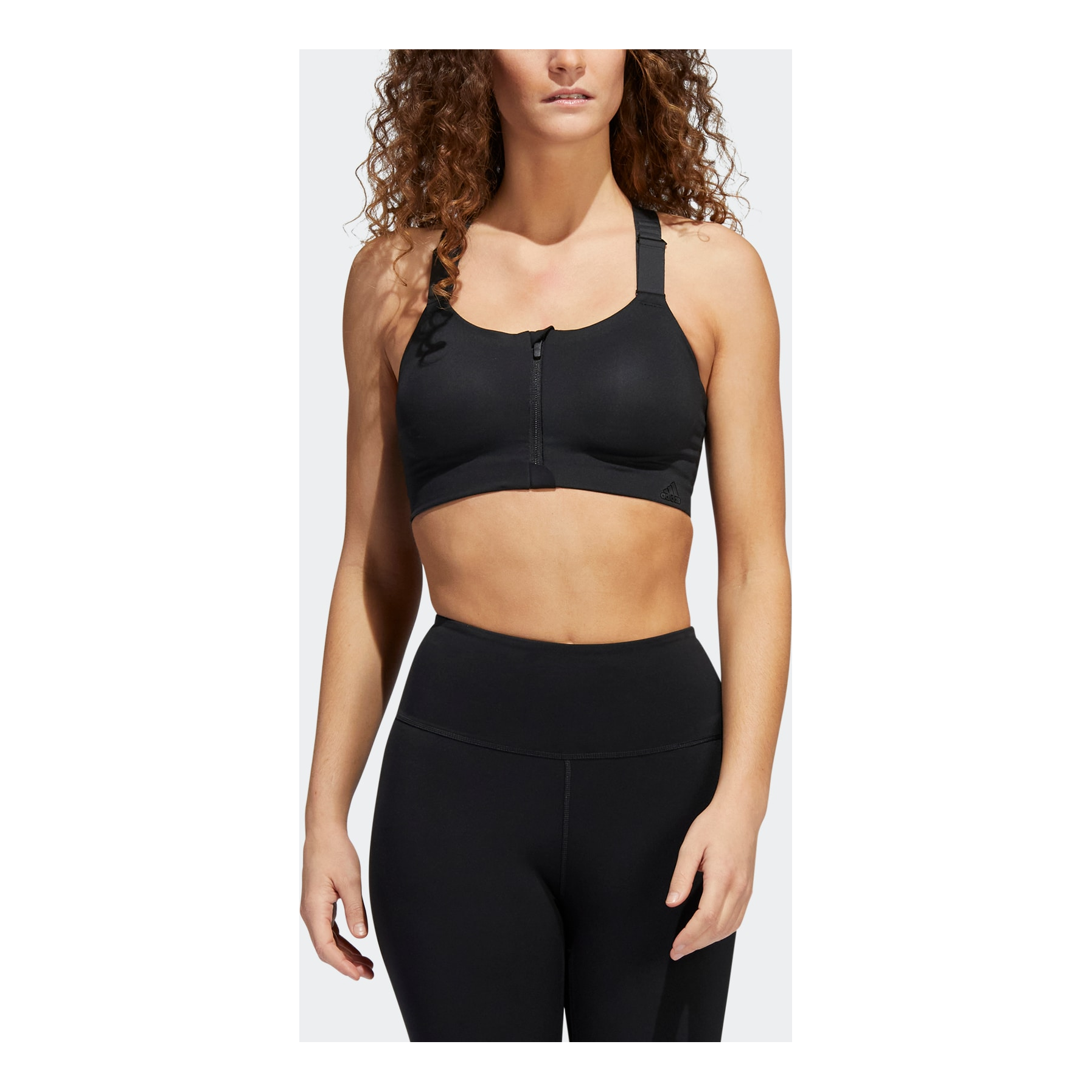 (WMNS) adidas Tlrd Impact Luxe Training High-Support Zip Bra Asia Sizing 'Black' HC7497