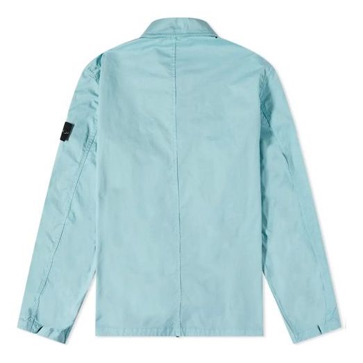 STONE ISLAND Supima Cotton Shirt Jacket 'Aqua' 761512619-V0044