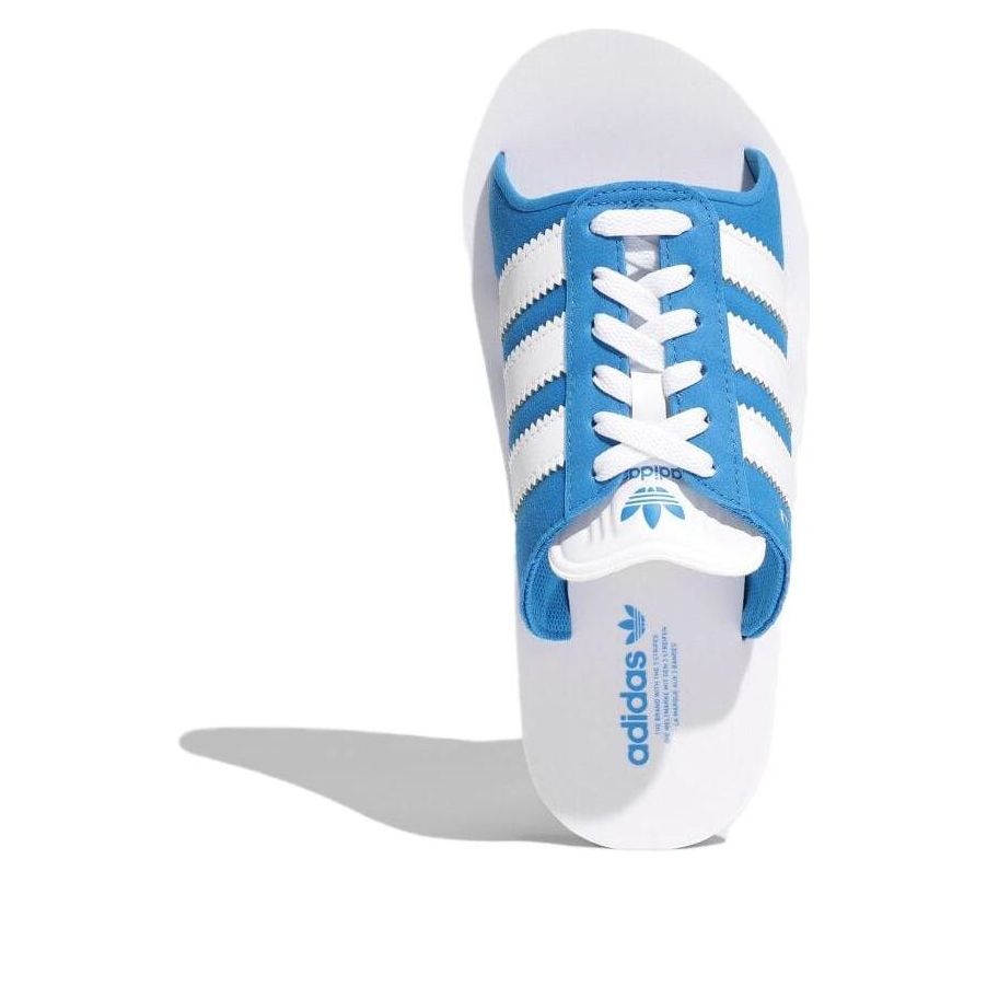 adidas Gazelle Beach Slides Asia Sizing 'White Blue' JQ7425