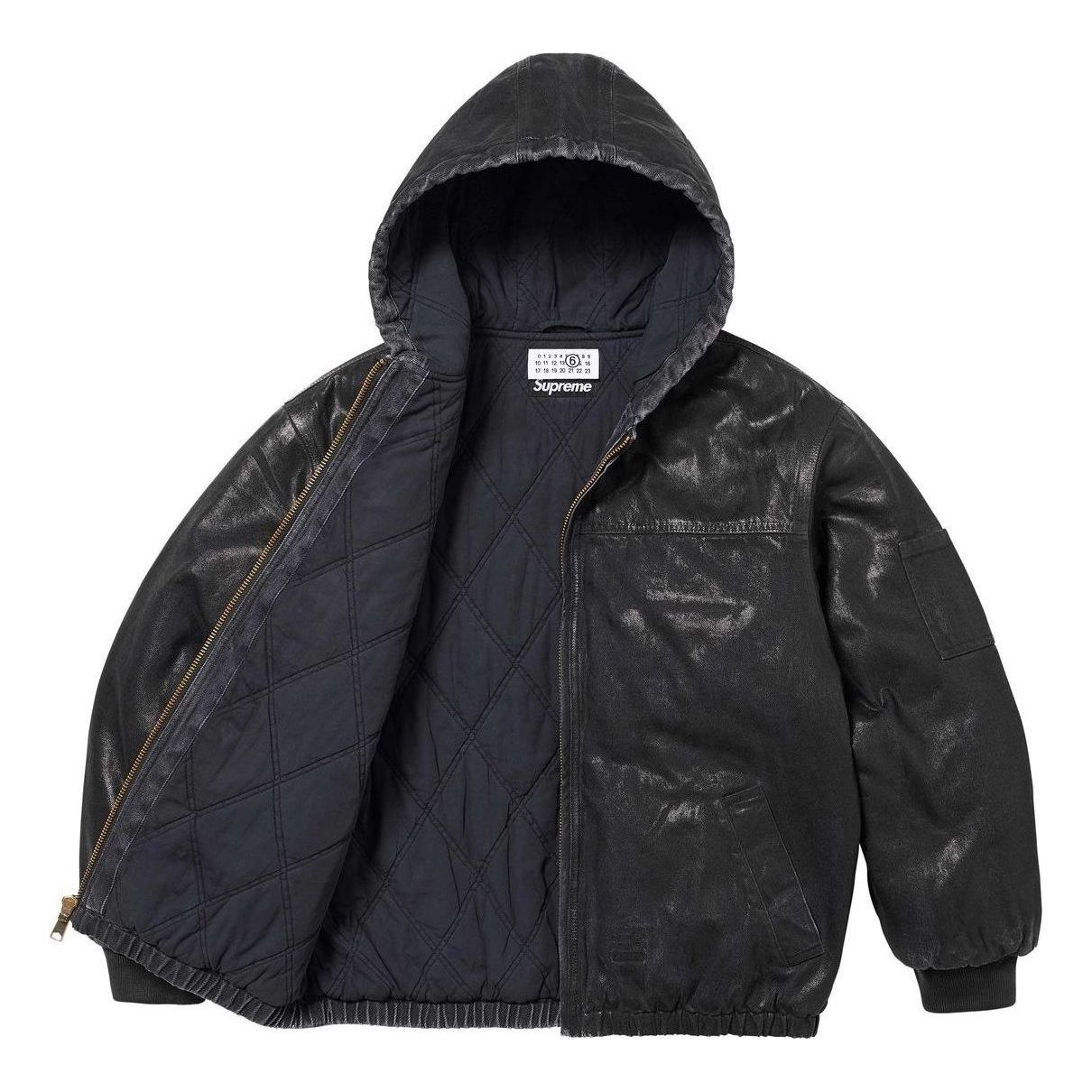 Supreme x Mm6 Maison Margiela Foil Hooded Work Jacket 'Black' SUP-SS24-115