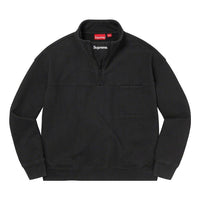 Supreme Washed Half Zip Pullover 'Black' SUP-FW22-332