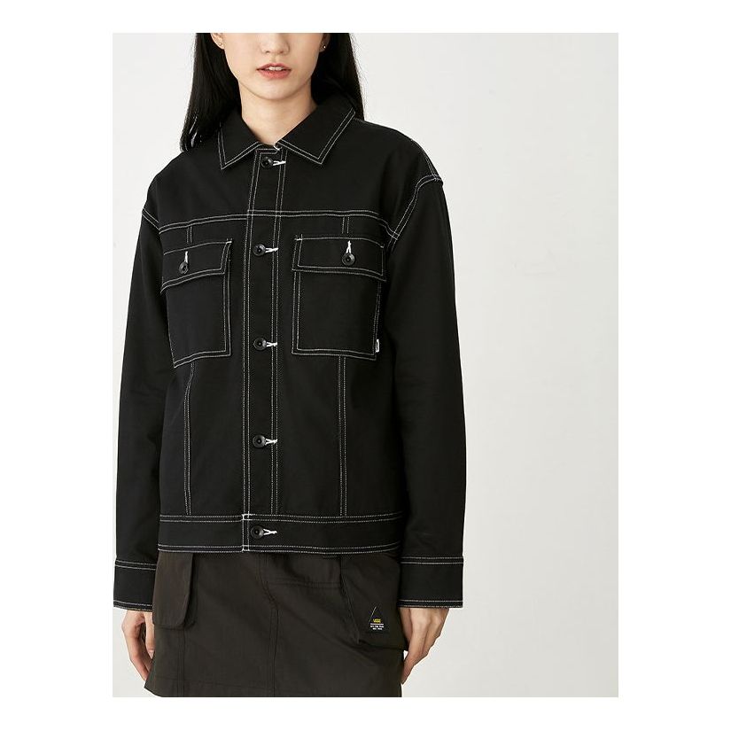 (WMNS) Vans In the Know Canvas Jacket 'Black' VN0A47U7BLK