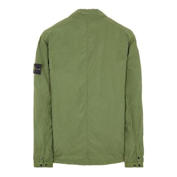 STONE ISLAND Garment Dyed Naslan Light Overshirt 'Green' 771510303-V0058