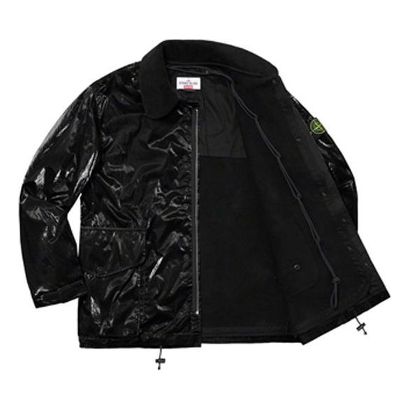 Supreme x Stone Island New Silk Light Jacket 'Black' SUP-SS19-417