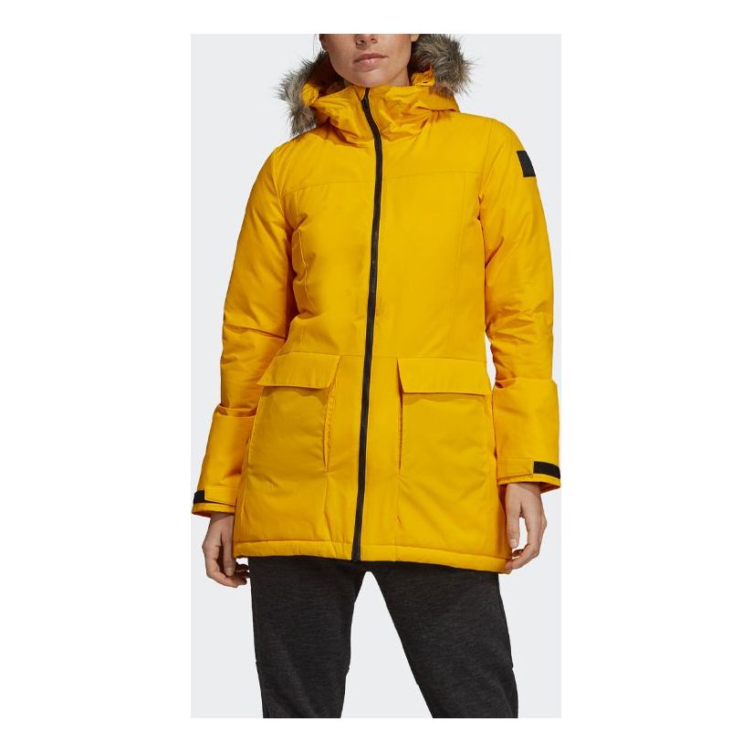 (WMNS) adidas Sportswear Xploric Parka Asia Sizing 'Yellow' DZ1497