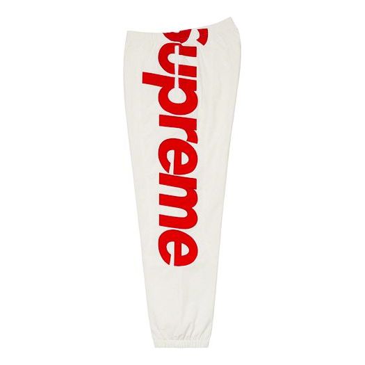 Supreme Spellout Track Pants 'White Red' SUP-SS21-449