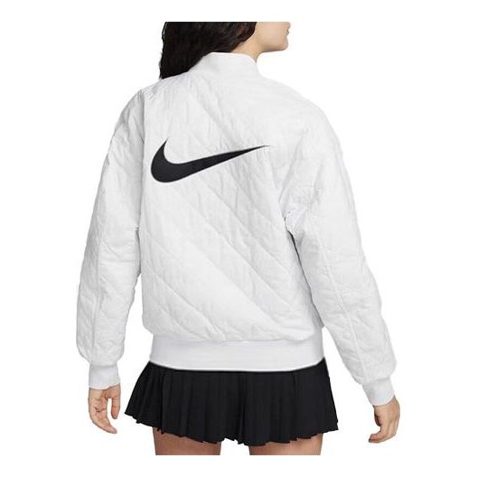 (WMNS) Nike Reversible Varsity Bomber Jacket 'White' DV7877-025