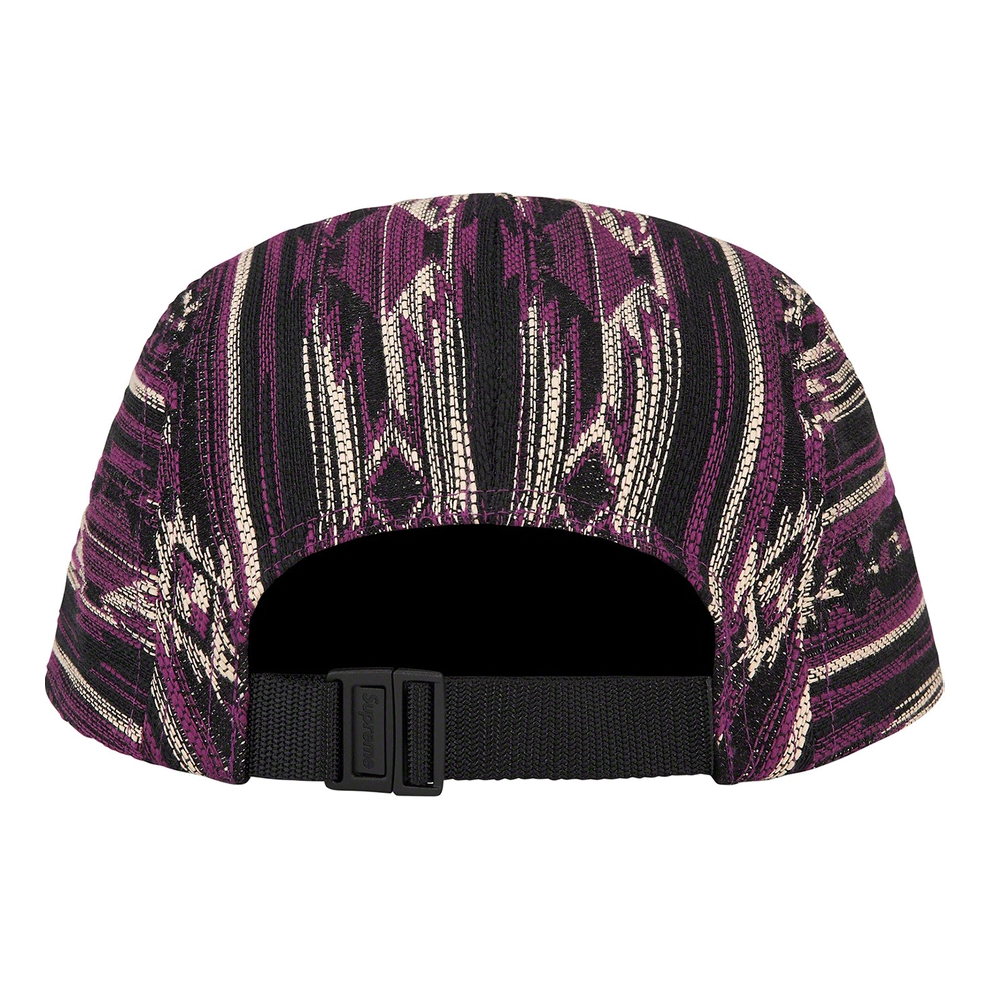 Supreme Woven Pattern Camp Cap 'Black Purple Grey' SUP-FW22-1054
