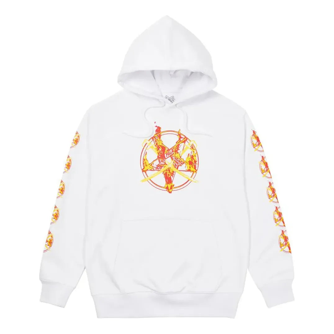 Palace Flamed Hoodie 'White' P21HD015