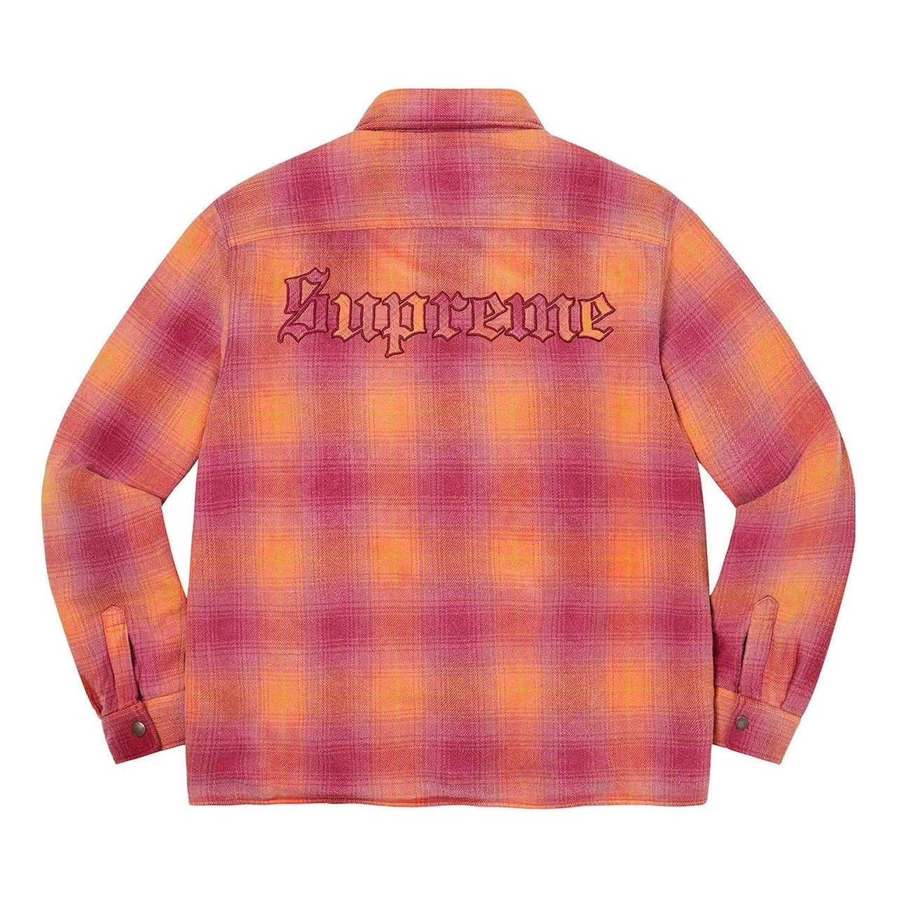 Supreme Shearling Lined Flannel Shirt 'Red Yellow' SUP-FW22-766