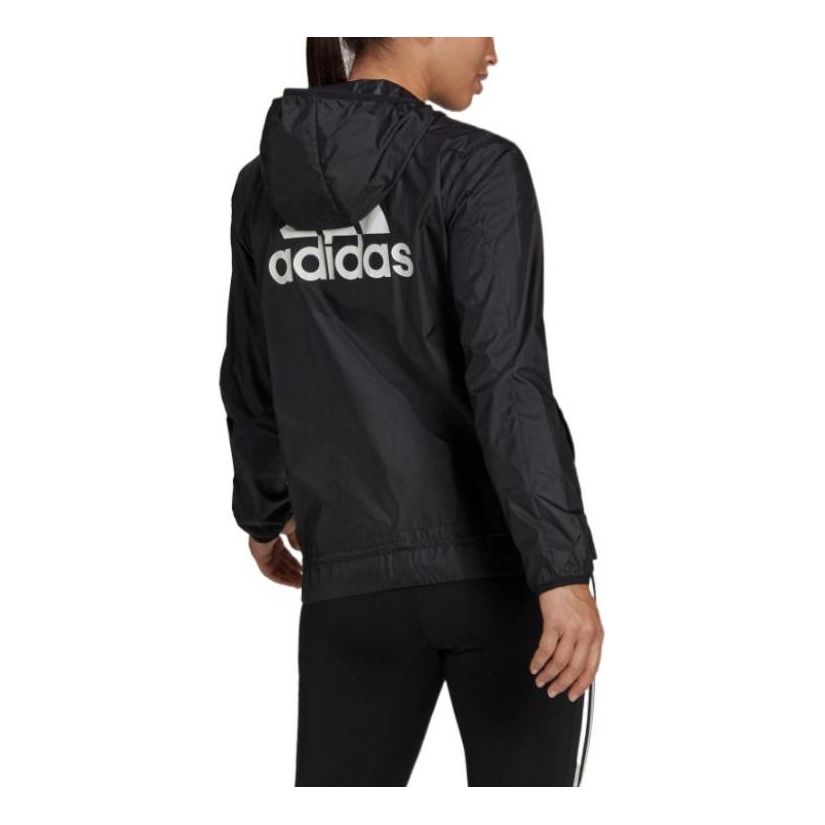 (WMNS) adidas AEROREADY Logo Running Windbreaker Asia Sizing 'Black' HD9340