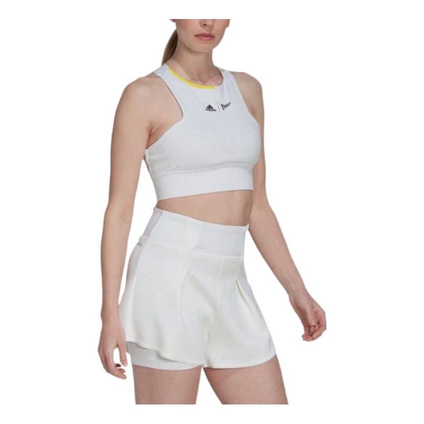(WMNS) adidas London Crop Sports Bra Asia Sizing 'White' HF6319
