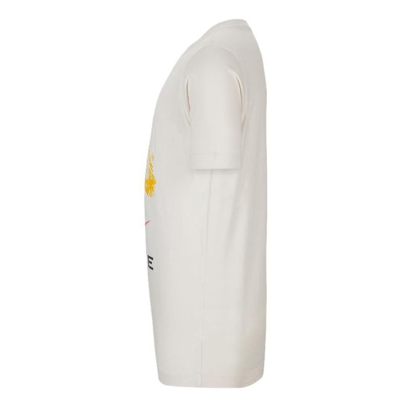 (GS) Nike Dri-Fit Graphic T-Shirt 'White Yellow' FJ7232-030