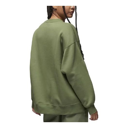 (WMNS) Air Jordan Flight Fleece Crewneck Sweatshirt 'Green' FB5117-340