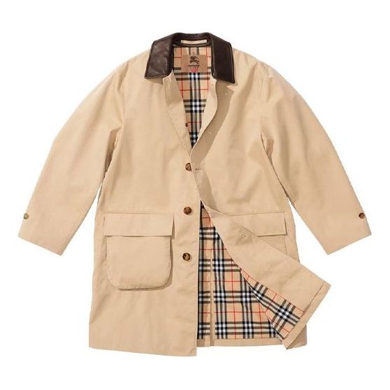 Supreme x Burberry Leather Collar Trench 'Beige Brown' SUP-SS22-158
