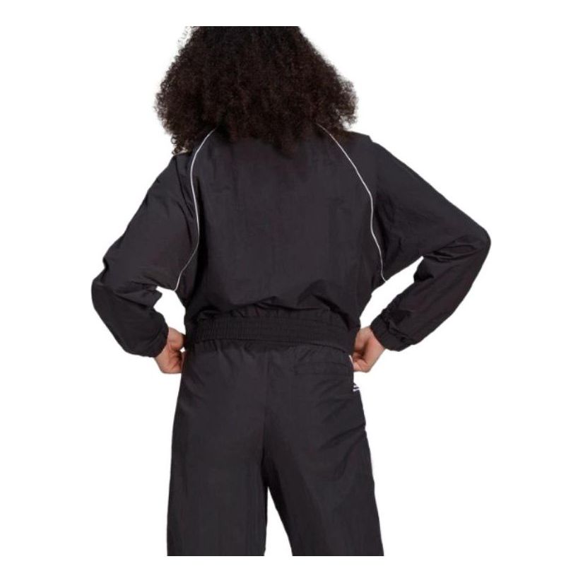 (WMNS) adidas Adicolor Classics Cropped Fashion Track Jacket Asia Sizing 'Black White' GN2791